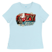 Baby Blue cozy season Ladies Tee - CowGirlArtShop