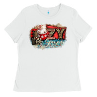 White cozy season Ladies Tee - CowGirlArtShop