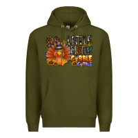 Army Green little mister gobble gobble Premium Hoodie - CowhideDigitalArt
