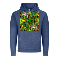 Vintage Denim St. Patrick's Donkey With Leprechaun Vintage Hoodie - FaDigitalArtStudio
