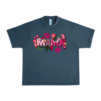 Midnight Navy Valentine's Day mama Urban Heavy Tee - FaDigitalArtStudio