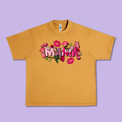Valentine's Day Mama Urban Heavy Tee Designed By Fadigitalartstudio
