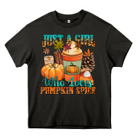 Asphalt Just a girl who loves pumpkin spice Heavy Core Tee - NancyCooperArtShop