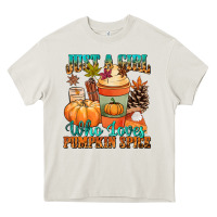 Cream Just a girl who loves pumpkin spice Heavy Core Tee - NancyCooperArtShop