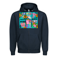 Navy western nurse Zipper Hoodie - AdoDesignShop