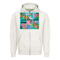 Oatmeal Heather western nurse Zipper Hoodie - AdoDesignShop