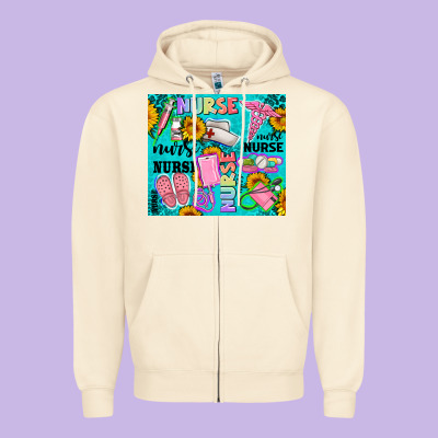 Western Nurse Zipper Hoodie Designed By Adodesignshop