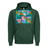 Sports Green western nurse Zipper Hoodie - AdoDesignShop
