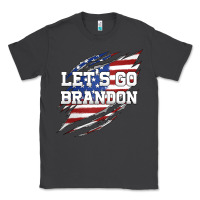 Smoke Let's Go Brandon Ripped Cloth with American Flag Classic Tee - Jasminsmagicworld