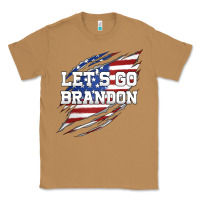 Toasted Coconut Let's Go Brandon Ripped Cloth with American Flag Classic Tee - Jasminsmagicworld