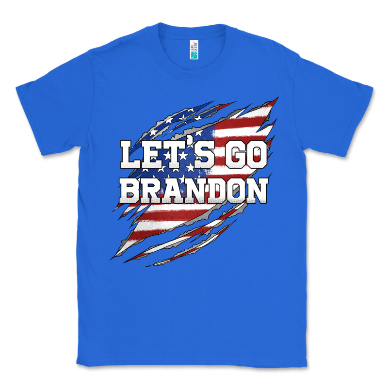 Let's Go Brandon Ripped Cloth With American Flag Classic Tee by Jasminsmagicworld | Teevron