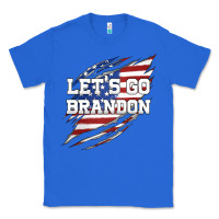 True Royal Let's Go Brandon Ripped Cloth with American Flag Classic Tee - Jasminsmagicworld