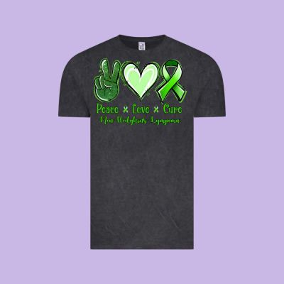 Peace Love Cure Non Hodgkins Lympoma Vintage Tee Designed By Jasminsmagicworld