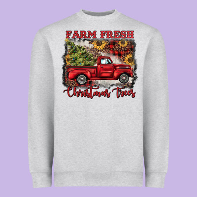 Farm Fresh Christmas Trees Heavyweight Sweatshirt Designed By Barkaloodesign