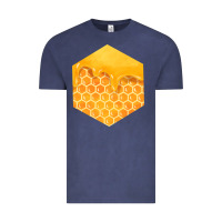 Vintage Denim honeycomb fa element Vintage Tee - FaDigitalArtStudio