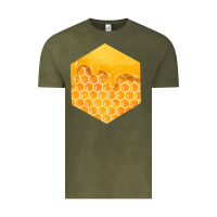 Vintage Olive honeycomb fa element Vintage Tee - FaDigitalArtStudio