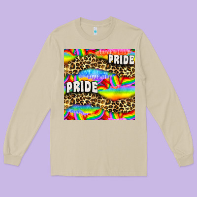 Pride Lgbtq Leopard With Love And Rainbow Seamless Long Sleeve Tee Designed By Bundleandbundleshop