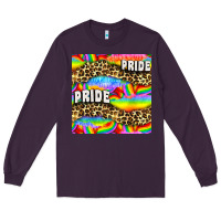 Plum Pride lgbtq leopard with love and rainbow seamless Long Sleeve Tee - BundleAndBundleShop