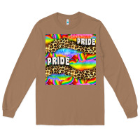 Toasted Coconut Pride lgbtq leopard with love and rainbow seamless Long Sleeve Tee - BundleAndBundleShop