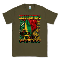 Army Green celebrating black freedom 6 19 1865 juneteenth Classic Tee - CowGirlArtShop