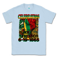 Dusty Blue celebrating black freedom 6 19 1865 juneteenth Classic Tee - CowGirlArtShop