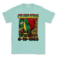Seafoam celebrating black freedom 6 19 1865 juneteenth Classic Tee - CowGirlArtShop