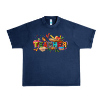 Navy Cinco de mayo Teacher Urban Heavy Tee - FaDigitalArtStudio