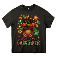 Asphalt santas favorite caregiver afro messy bun Heavy Core Tee - texasbilliewilder