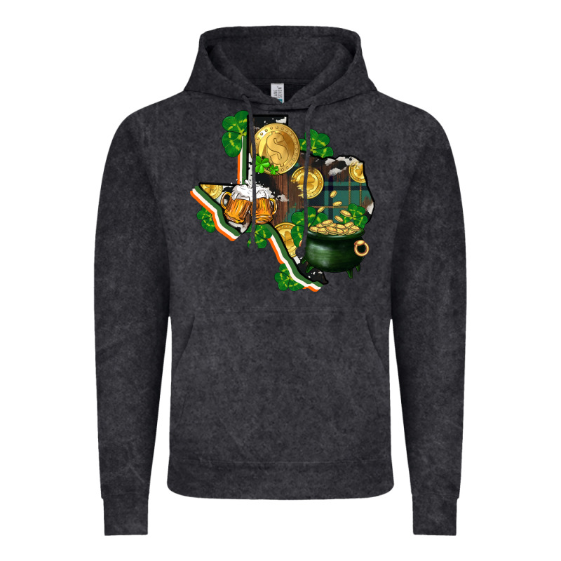 Texas Map St Patrick's Day Vintage Hoodie by FaDigitalArtStudio | Teevron