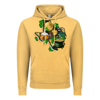 Vintage Mustard texas map st patrick's day Vintage Hoodie - FaDigitalArtStudio