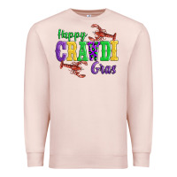 Pale Pink happy mardi gras with lobster Premium Sweatshirt - AdoDesignShop