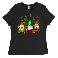 Black christmas gnomies Ladies Tee - CowGirlArtShop