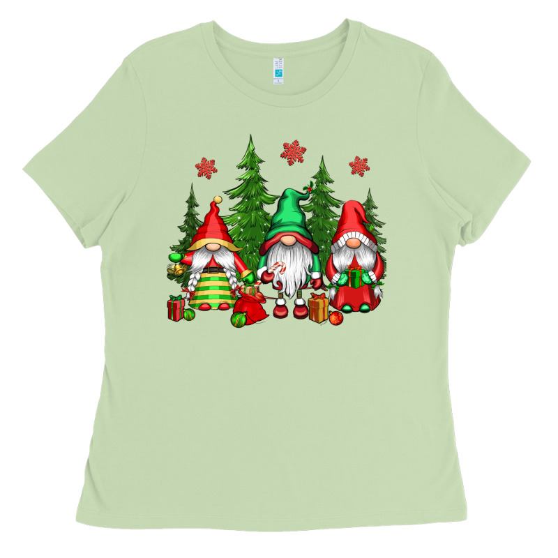 Christmas Gnomies Ladies Tee by CowGirlArtShop | Teevron