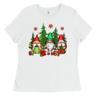 White christmas gnomies Ladies Tee - CowGirlArtShop