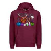 Burgundy love  halloween Premium Hoodie - CowhideDigitalArt