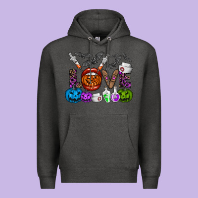 Love  Halloween Premium Hoodie Designed By Cowhidedigitalart