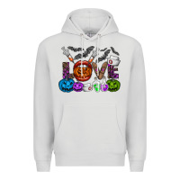 Dove Grey love  halloween Premium Hoodie - CowhideDigitalArt