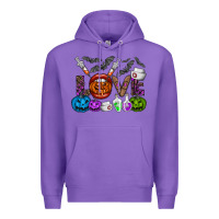 Purple love  halloween Premium Hoodie - CowhideDigitalArt