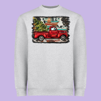 Christmas Truck Heavyweight Sweatshirt Designed By Barkaloodesign