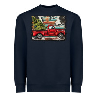 Navy christmas truck Heavyweight Sweatshirt - BarkalooDesign