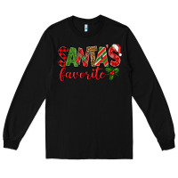 Black Santa's Favorite Long Sleeve Tee - BundleAndBundleShop