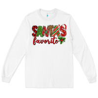 White Santa's Favorite Long Sleeve Tee - BundleAndBundleShop