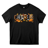 Black Personalized Fall Autumn Heavy Core Tee - NancyCooperArtShop