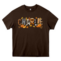 Chocolate Brown Personalized Fall Autumn Heavy Core Tee - NancyCooperArtShop