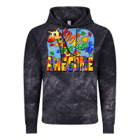 Cloud Black Knowledge is awesome Autism giraffe Vintage Hoodie - FaDigitalArtStudio