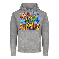 Cloud Rock Knowledge is awesome Autism giraffe Vintage Hoodie - FaDigitalArtStudio