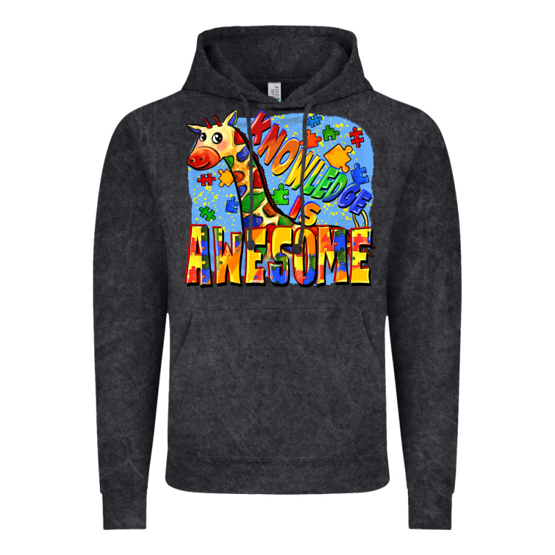 Knowledge Is Awesome Autism Giraffe Vintage Hoodie by FaDigitalArtStudio | Teevron