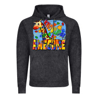 Vintage Black Knowledge is awesome Autism giraffe Vintage Hoodie - FaDigitalArtStudio