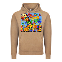 Vintage Coffee Knowledge is awesome Autism giraffe Vintage Hoodie - FaDigitalArtStudio
