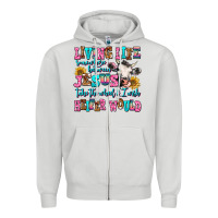 Dove Grey living life somewhere between jesus take the wheel Zipper Hoodie - AdoDesignShop